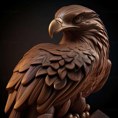 3D модель Американский орел выглядывает из (STL)